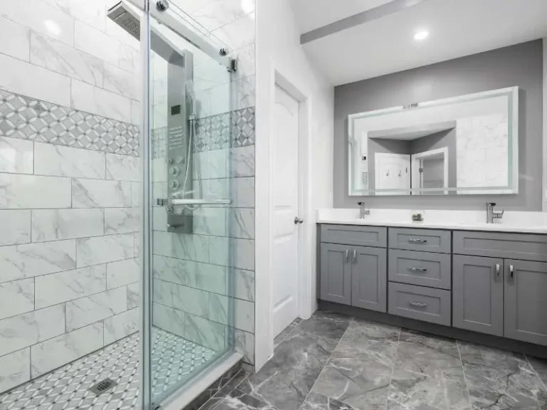 modern shower remodel